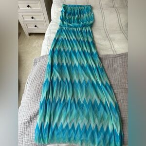 Strapless maxi dress